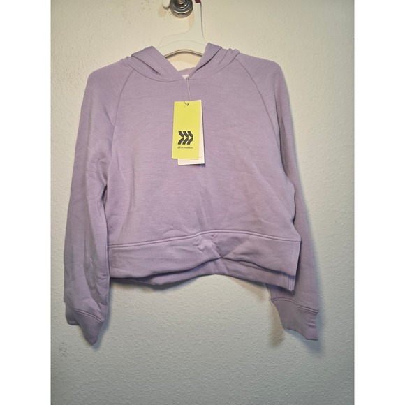 all in motion Other - All In Motion Kids Pullover Hoodie Lavender Purple Cropped Sweatshirt XS 4/5 NWT